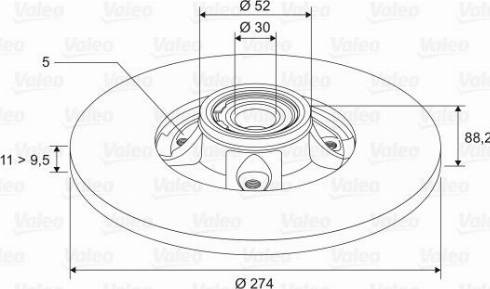 Valeo 197496 - Brake Disc autospares.lv