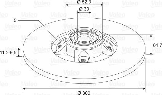 Valeo 197451 - Brake Disc autospares.lv