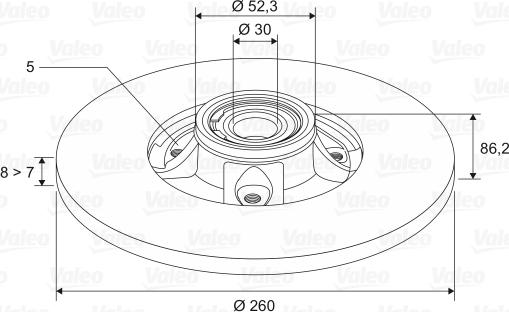 Valeo 197453 - Brake Disc autospares.lv