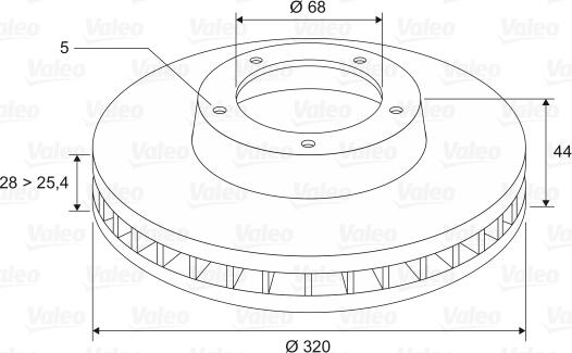 Valeo 197486 - Brake Disc autospares.lv