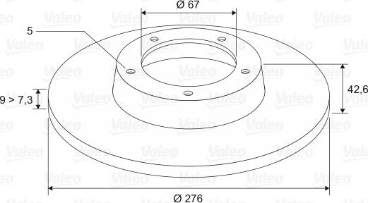 Valeo 197475 - Brake Disc autospares.lv