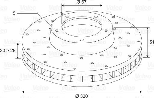 Valeo 197473 - Brake Disc autospares.lv