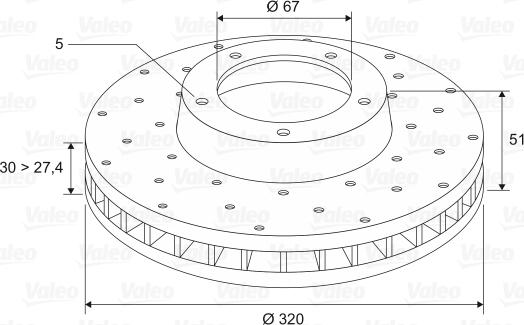 Valeo 197472 - Brake Disc autospares.lv