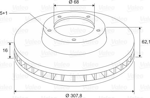 Valeo 197595 - Brake Disc autospares.lv