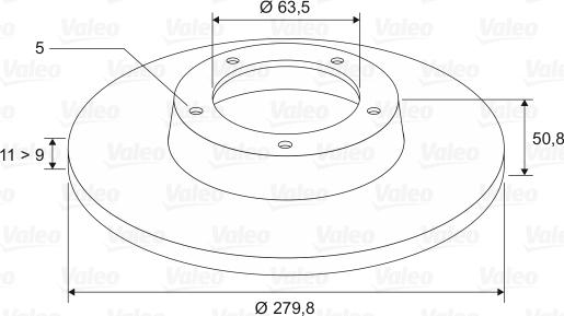 Valeo 197546 - Brake Disc autospares.lv