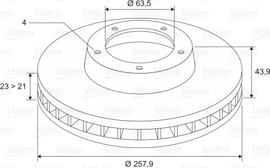 Valeo 197541 - Brake Disc autospares.lv