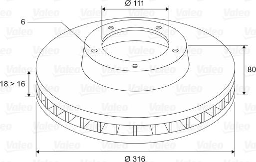 Valeo 197552 - Brake Disc autospares.lv