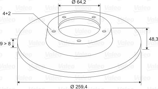 Valeo 197515 - Brake Disc autospares.lv