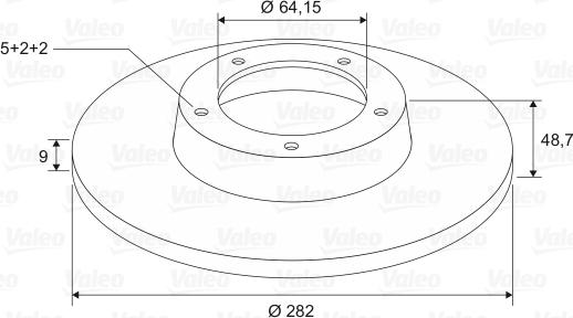 Valeo 197516 - Brake Disc autospares.lv