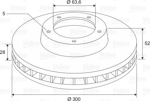 Valeo 197524 - Brake Disc autospares.lv