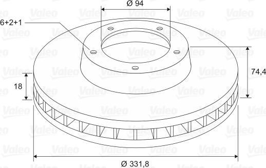 Valeo 197641 - Brake Disc autospares.lv