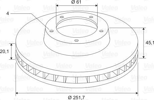 Valeo 197642 - Brake Disc autospares.lv