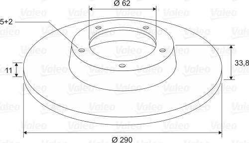 Valeo 197655 - Brake Disc autospares.lv