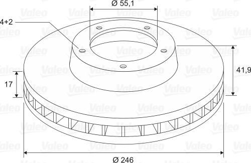 Valeo 197609 - Brake Disc autospares.lv