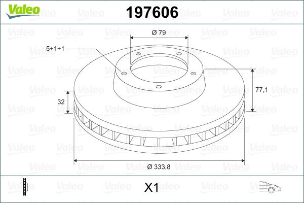 Valeo 197606 - Brake Disc autospares.lv