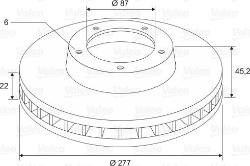 Valeo 197618 - Brake Disc autospares.lv