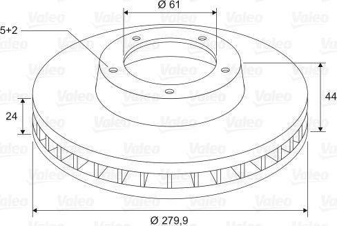 Valeo 197681 - Brake Disc autospares.lv