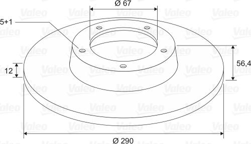 Valeo 197635 - Brake Disc autospares.lv