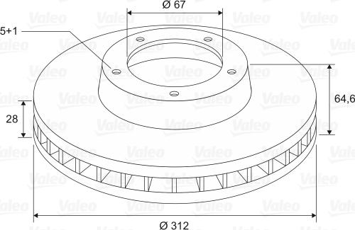 Valeo 197632 - Brake Disc autospares.lv