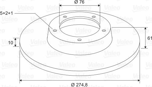 Valeo 197626 - Brake Disc autospares.lv