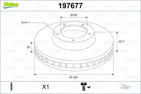 Valeo 197677 - Brake Disc autospares.lv