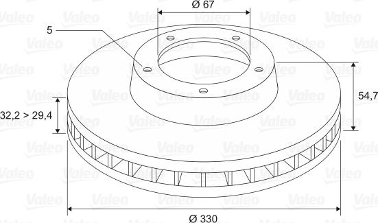 Valeo 197092 - Brake Disc autospares.lv