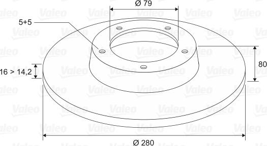 Valeo 197097 - Brake Disc autospares.lv