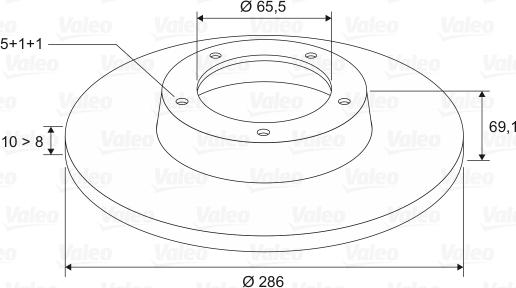 Valeo 197009 - Brake Disc autospares.lv