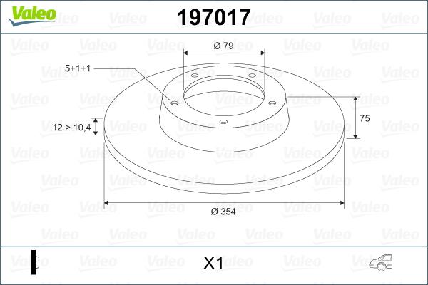 Valeo 197017 - Brake Disc autospares.lv