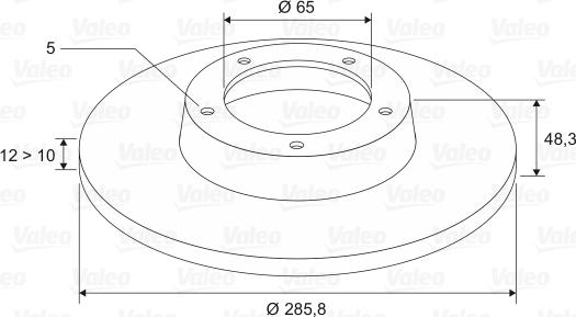 Valeo 197031 - Brake Disc autospares.lv