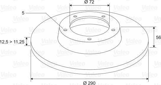 Valeo 197022 - Brake Disc autospares.lv