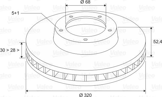 Valeo 197196 - Brake Disc autospares.lv