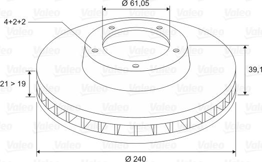 Valeo 197146 - Brake Disc autospares.lv