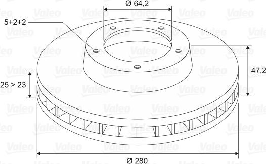 Valeo 197153 - Brake Disc autospares.lv