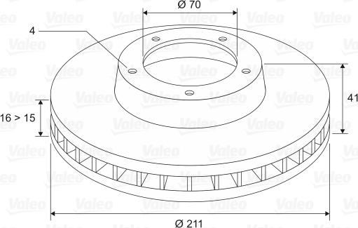 Valeo 197157 - Brake Disc autospares.lv