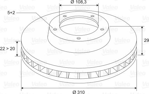 Valeo 197162 - Brake Disc autospares.lv