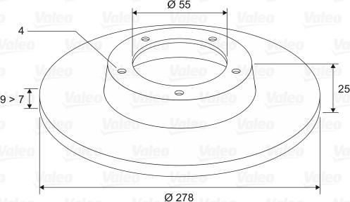 Valeo 197111 - Brake Disc autospares.lv