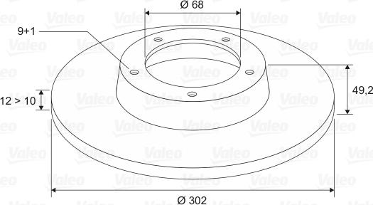 Valeo 197125 - Brake Disc autospares.lv