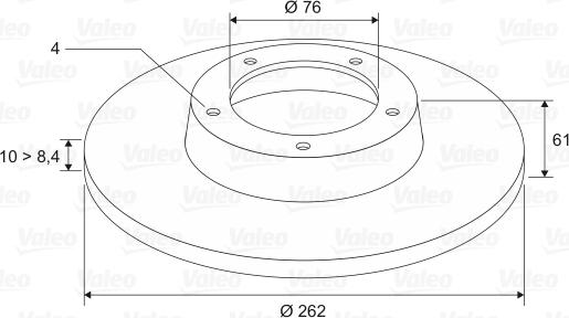 Valeo 197342 - Brake Disc autospares.lv