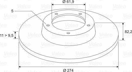 Valeo 197312 - Brake Disc autospares.lv