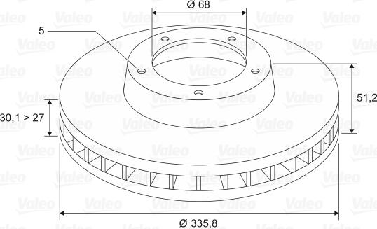 Valeo 197373 - Brake Disc autospares.lv