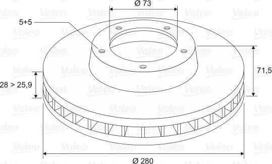 Valeo 197248 - Brake Disc autospares.lv