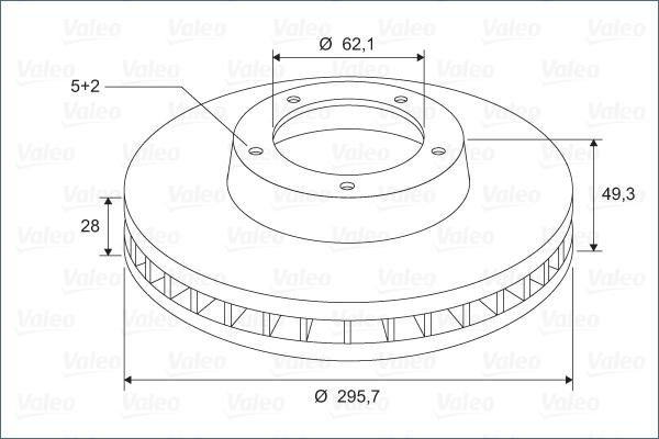 Valeo 197265 - Brake Disc autospares.lv