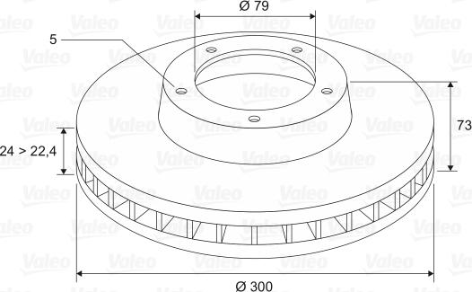 Valeo 197234 - Brake Disc autospares.lv