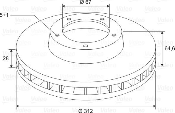 Valeo 197797 - Brake Disc autospares.lv