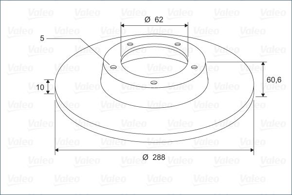 Valeo 197711 - Brake Disc autospares.lv