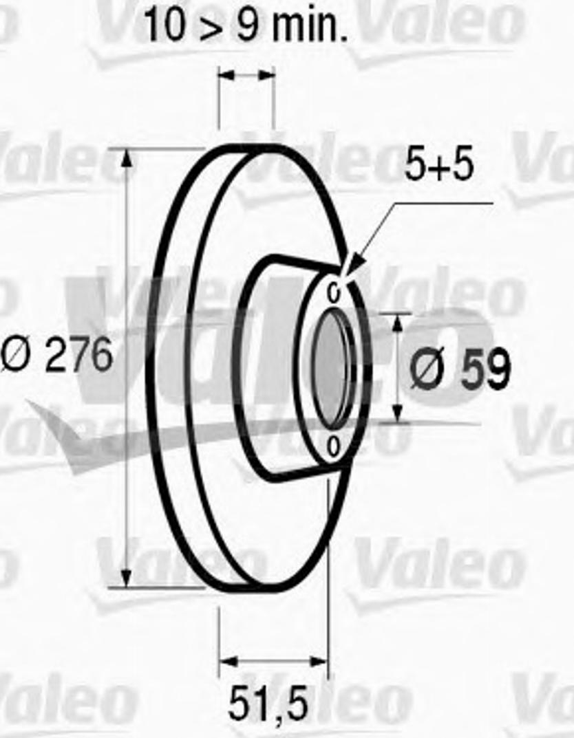 Valeo 186444 - Brake Disc autospares.lv