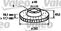 Valeo 186441 - Brake Disc autospares.lv