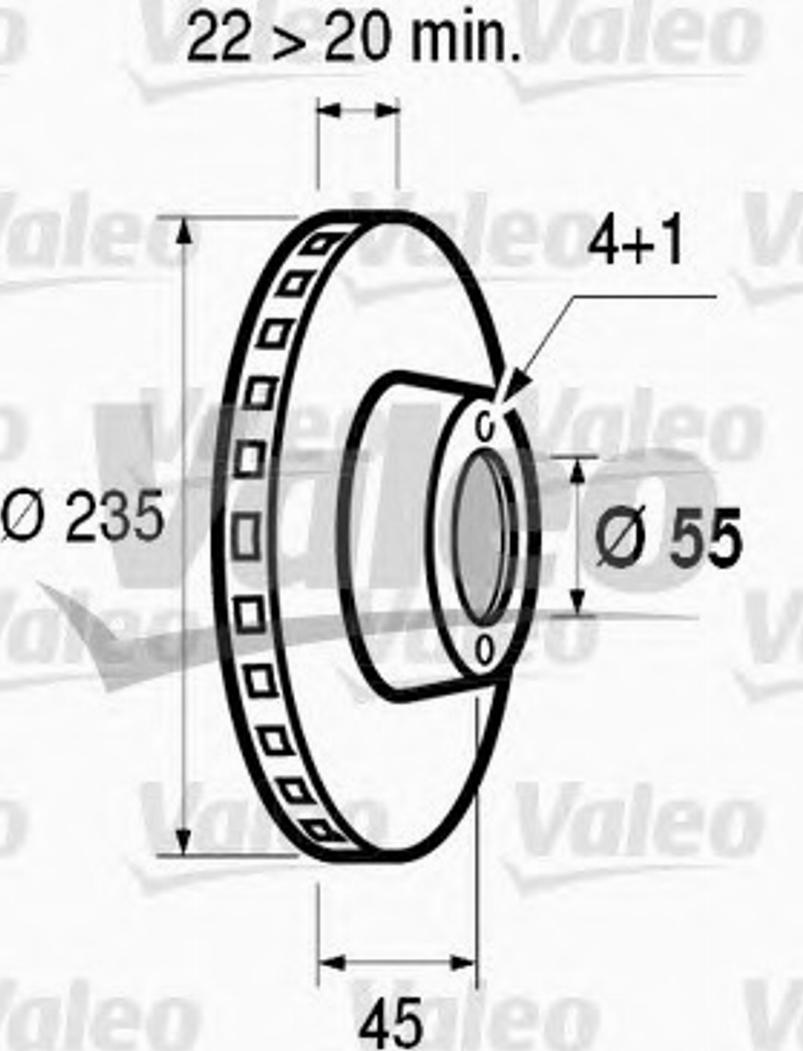 Valeo 186448 - Brake Disc autospares.lv