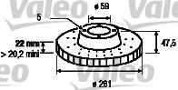 Valeo 186442 - Brake Disc autospares.lv